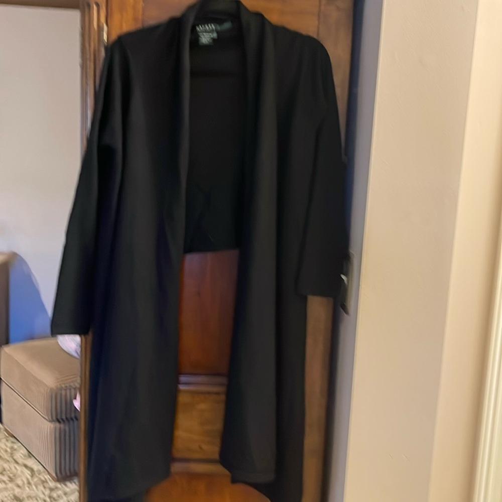 Lauren Ralph Lauren Black CASHMERE Wrap Sweater, size small/ medium WORN ONCE